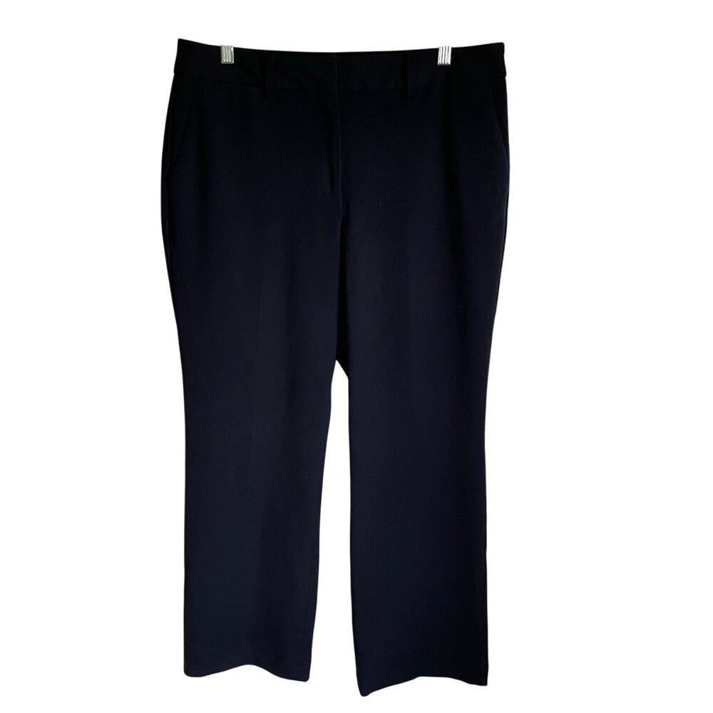 Talbots Barely Boot Dress Pants Sz 12 Navy Minimalist Career Office Neutral
